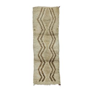 FILIX- Beige Moroccan Vintage 2'1''x6'1''Wool Rug