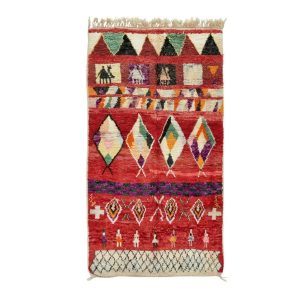 RENE- Berber Red Boujaad Tribal 5'3''x 9'3''Rug