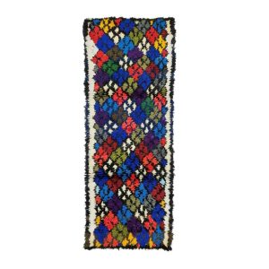 TALIA- Geometric Vintage Berber Wool 2'2''x6'4'' Rug