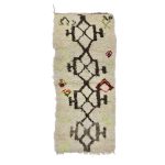 SKULL- White Brown Geometric Moroccan2'2''x5'5''Rug