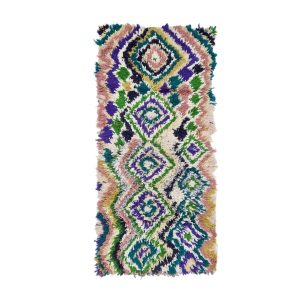 REHAB- Grren Blue Geometric Moroccan 3'x6'6'' Rug