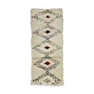 NUSA- Moroccan Black&White Boujaad 2'4''x5'8''Rug