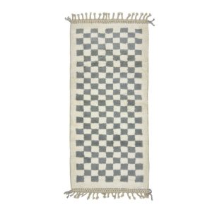 JEDA- Beni Ourain Checkered White Grey Carpet