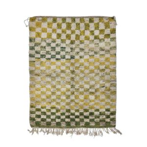 FREYA- Yellow Green Boujaad Tribal 5'3''x 6'8'' Rug