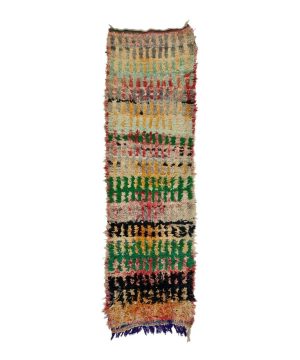 PETALO - Vintage Tribal Berber Colorful 2'1''x7'4'' Rug