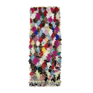 THRON- Multicolor Checkered Boucherouitr2'3''x6' Rug