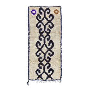 FILIZ- Vintage Geometric Moroccan Wool  2'4"x5'5" Rug