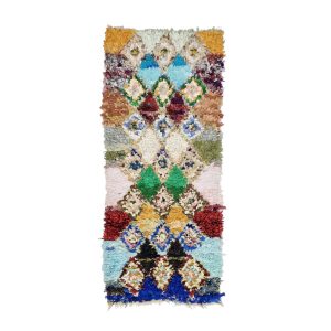 GIZAN- Vintage Boucherouite Wool 3'x7'Rug