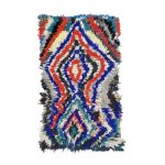 MARS- Geometric Vintage Boucherouite 3'4''x6'2" Rug