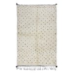 BLADIN- Black & White Dotted Beni Ourain 5'3"x8'1" Rug