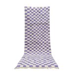 SANDRA -Berber Purple Beni Ourain Checkered 3'5"x9'7"Rug