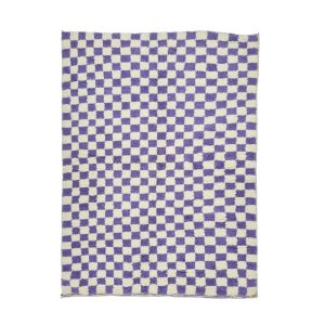 ANDIR-Checkered Purple Beni Ourain Berber 5'4''x7'Rug