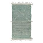 IZLIN- Green Kilim Zanafi 4'6"x8'5" Berber Wool Rug