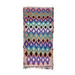 MALI- Purple Vintage Geometric Berber Wool 3'1"x6'2"Rug