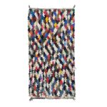 LUFIN- Moroccan Vintage Geometric Blue 3'x6'Rug