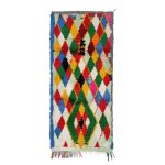 VELUR- Multicolor Vintage Geometric Cotton 2'7"x6'3"Rug
