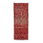 WILLEY- Red Vintage Bohemian Berber 2'6"x6'8"Runner