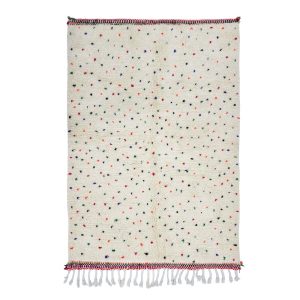 TUNAR- Dotted Tribal Green Beni Ourain 5'2"x7'7" Rug