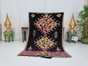 FINES - Geometric Boho Moroccan Vintage 6'3''x5'7''Rug