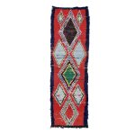 FERLO - Red Vintage Geometric Wool 2'6''x8'5''Rug