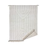 BUNCH- White Beni Ourain Striped Berber 9'x11'8" Rug