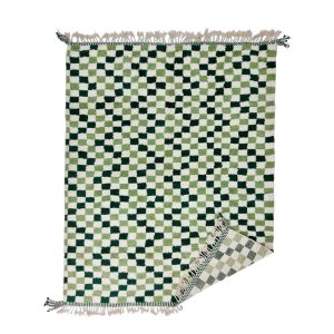 GUPTA- Green Beni Ourain Checkered Wool 9'x11'5'' Rug