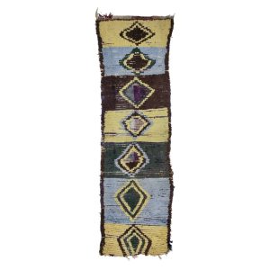 NICKI- Berber Vintage Geometric Brown 2'4''x8'5''Rug