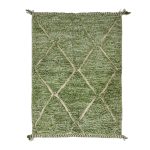 NASSIM - Green Geometric Beni Ourain Berber Rug