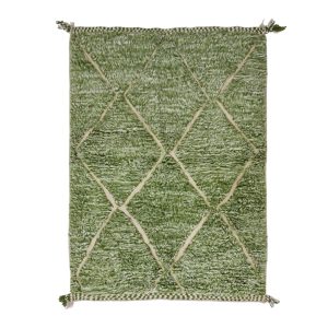 NASSIM - Green Geometric Beni Ourain Berber Rug