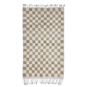 KANAT - Beni Ourain Handmade Beige 4'6''x8' Wool Rug