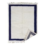 SANVI - Solid Beni Ourain White Berber Wool 9'x11'8'' Rug