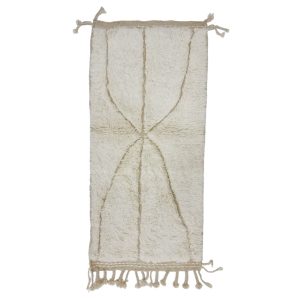 LUMJA- White Beni Ourain Moroccan Berber Wool Carpet