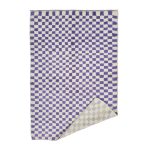 PERLANTA- Beni Ourain Purple Berber Checkered 6'2''x9'5" Rug