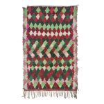 DEFNA- Handmade Vintage 2'3''x4' Green Tribal Rug