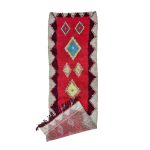 MEKAL - Pink Geometric Vintage Handmade 3'1''x9'1" Rug