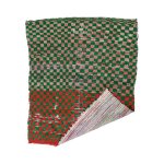 FAIZO - Green And Red Beni Ourain Checkered 4'5''x5'5'' Rug