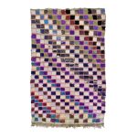 LALILI - Checkered Purple Vintage 3'x5' Wool Rug