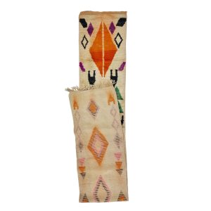 MEYEDIN - Berber Orange Green Boujaad Tribal Cotton 2'4x20' Runner