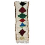 TAMENZUT- Geometric Vintage Off White Beniourain 2x5 Rug