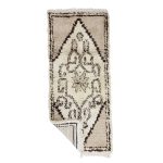 BASIL- Geometric Vintage Brown Beniourain 2x6 Rug