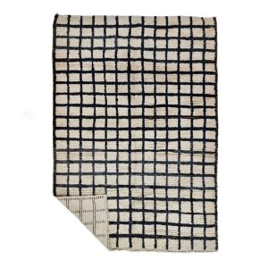 ASLI- Berber Grid Black Boujaad 6x9 Rug