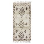 THIYYA- Geometric Vintage Brown Beniourain 3x6 Rug