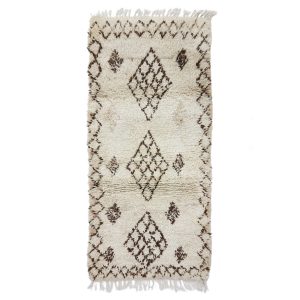 THIYYA- Geometric Vintage Brown Beniourain 3x6 Rug