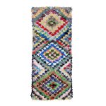 SAFIYA- Geometric Vintage Boucherouite 2x5 Rug