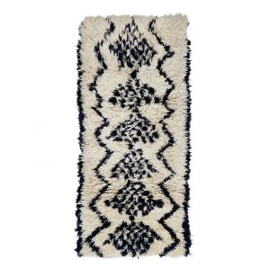 TAFRAWT - Geometric Vintage Black Beniourain 2x5 Rug