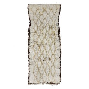TAARAFT - Geometric Vintage Brown Beniourain 2x6 Rug