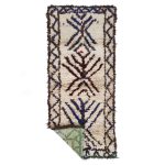 NATIR- Abstract Vintage Brown Beniourain 3x7 Rug