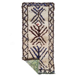 NATIR- Abstract Vintage Brown Beniourain 3x7 Rug
