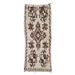 Aksil-Geometric Vintage Brown & white  Beniourain 2x5 Area Rug