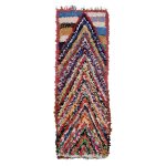 Talaouin- Striped Vintage Red Boucherouite 2x6 Area Rug